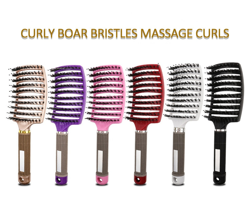 Bristle Hair Comb Detangle Massage Hair Brush
